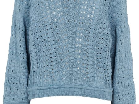 Basic Apparel - Winie Biaz Sweater BA273-10 - 742 Windward Blue   Birch Cheap