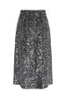 Pieces - Pcserena Sequin Midi Skirt Mm - 4537178 Black Silver Sequince For Discount