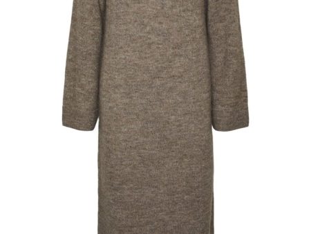 Pieces - Pcnuliana Ls O-Neck Knit Dress - 4633024 Fossil Sale