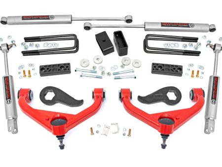 3 Inch Lift Kit | Chevy GMC Sierra 3500 HD Silverado 3500 HD 2WD 4WD (20-24) PN# 95630RED Hot on Sale