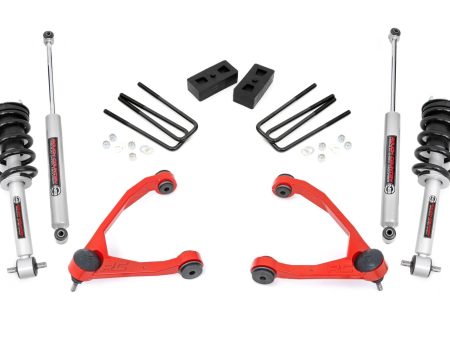 3.5 Inch Lift Kit | Cast Steel | N3 Strut | Chevy GMC 1500 (14-16) PN# 198.23RED Sale