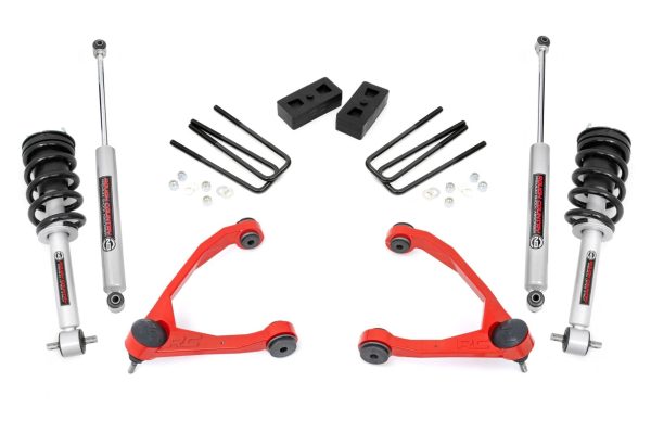 3.5 Inch Lift Kit | Cast Steel | N3 Strut | Chevy GMC 1500 (07-13) PN# 246.23RED For Discount