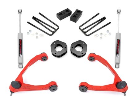 3.5  Lift Kit | Forged UCA | Cast Steel | Chevy GMC 1500 (07-16) PN# 19831RED Supply