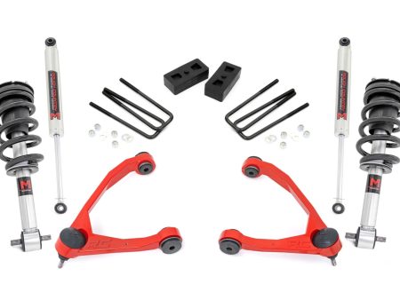 3.5 Inch Lift Kit | Cast Steel | M1 Strut | Chevy GMC 1500 (07-13) PN# 24640RED For Sale