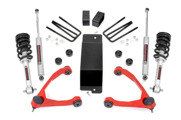 3.5 Inch Lift Kit | Forged UCA | N3 Strut | Chevy GMC 1500 (14-16) PN# 19432RED For Cheap