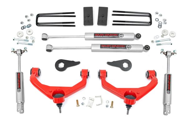 3.5 Inch Lift Kit | Chevy GMC 2500HD 3500HD 2WD 4WD (11-19) PN# 95920RED Cheap