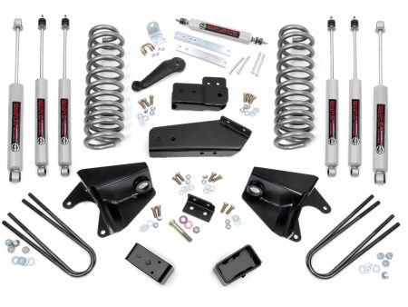 4 Inch Lift Kit | Quad Front Shocks | Rear Blocks | Ford Bronco 4WD (80-96) PN# 465B33 Online Hot Sale