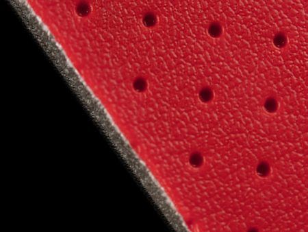 Red Perforated Leatherette Material Supply