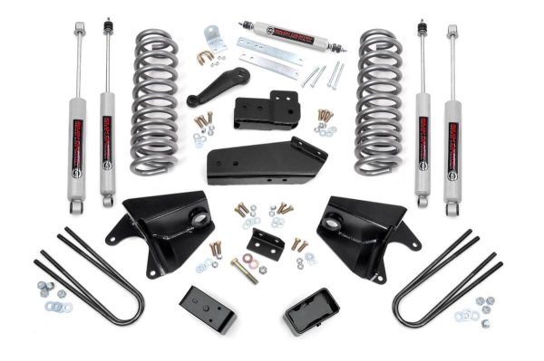 4 Inch Lift Kit | Quad Front Shocks | Rear Blocks | Ford F-150 4WD (80-96) PN# 46533 Cheap