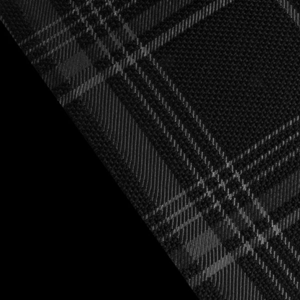 Black & Grey Plaid Fabric Material For Discount