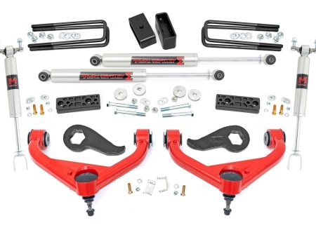 3 Inch Lift Kit | UCAs | M1 | Chevy GMC Sierra 3500 HD Silverado 3500 HD (20-24) PN# 95640RED Fashion