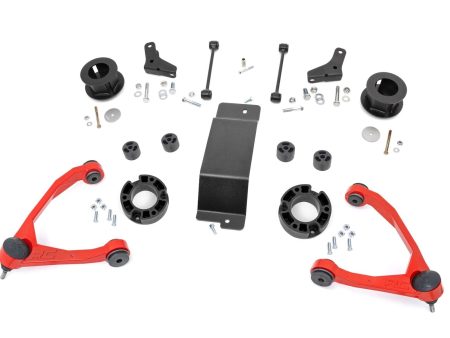 3.5 Inch Lift Kit | Forged UCAs | Chevy GMC SUV 1500 2WD 4WD (2007-2020) PN# 19331RED For Cheap